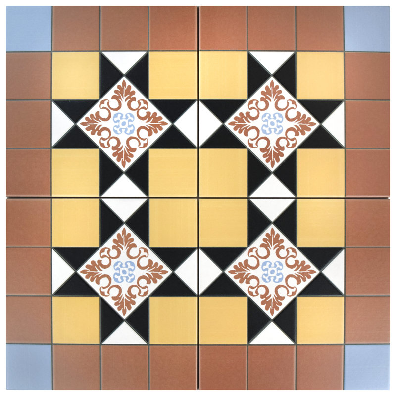 EliteTile Chelsea Derby 10" x 10" Porcelain Patterned Wall & Floor Tile